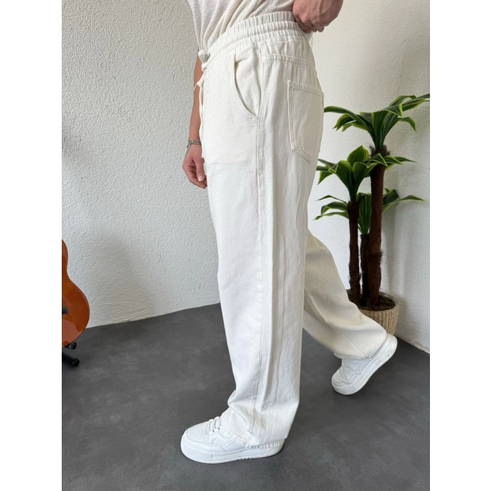 Extra Baggy Pantolon Ekru