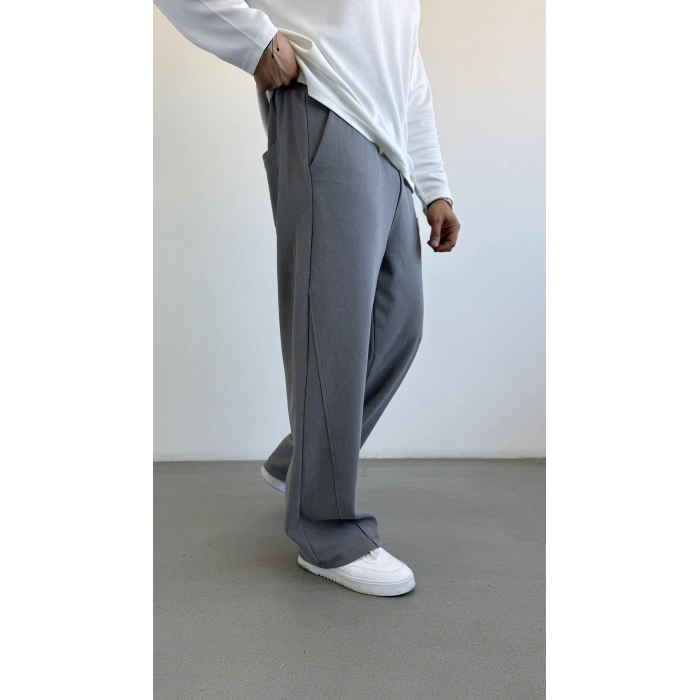 GRİ BAGGY KALIP ASİT YIKAMA BUİLD EŞOFMAN