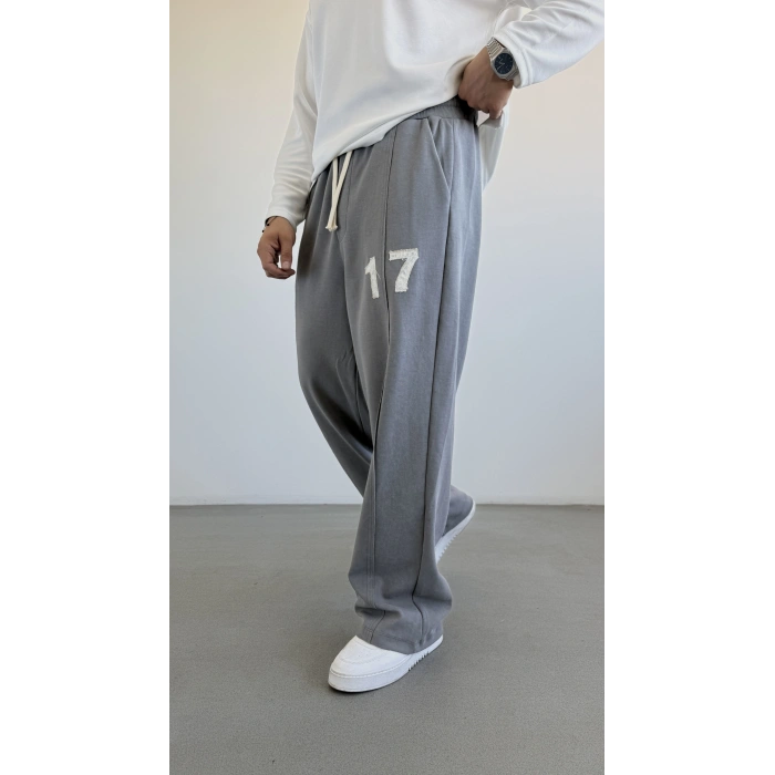 GRİ BAGGY KALIP ASİT YIKAMA EŞOFMAN