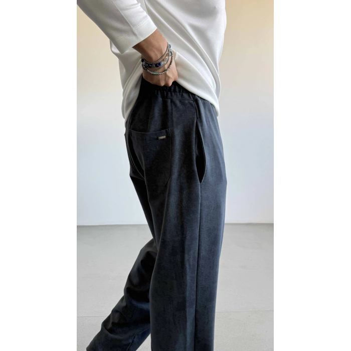 GRİ OYSH ASİT YIKAMA BAGGY EŞOFMAN