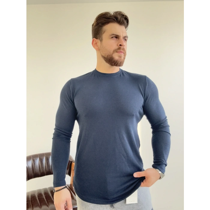 Lacivert Ovel kesim REGULER kalıp sweat