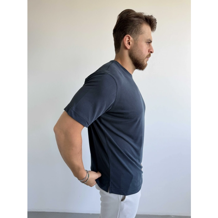 LACİVERT TENCEL MODAL KUMAŞ RELAXFİT TŞÖRT