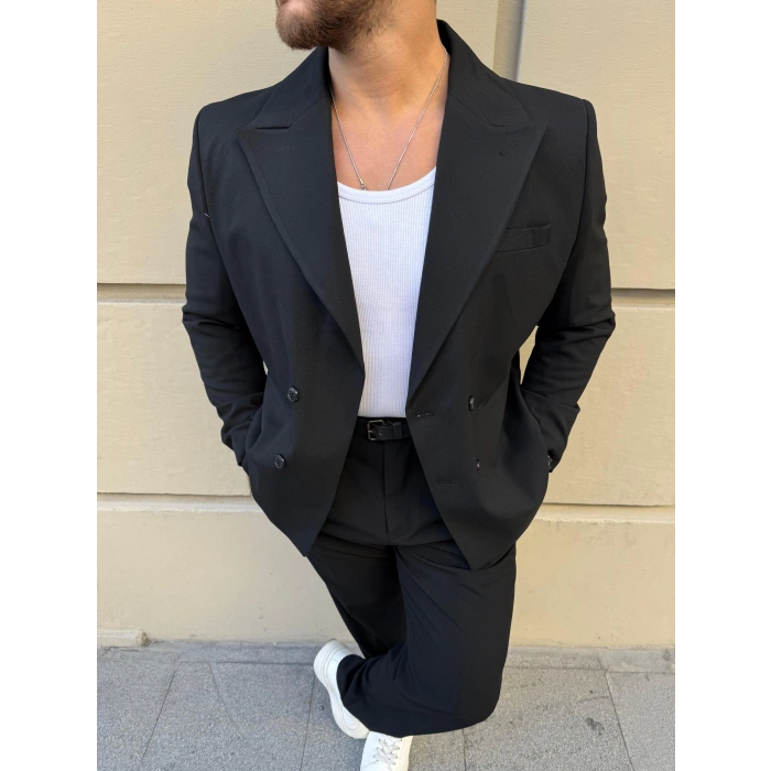 Looking Kruvaze Takım Siyah