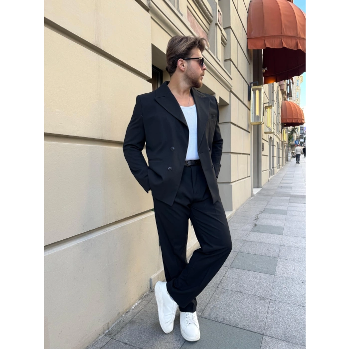 Looking Kruvaze Takım Siyah