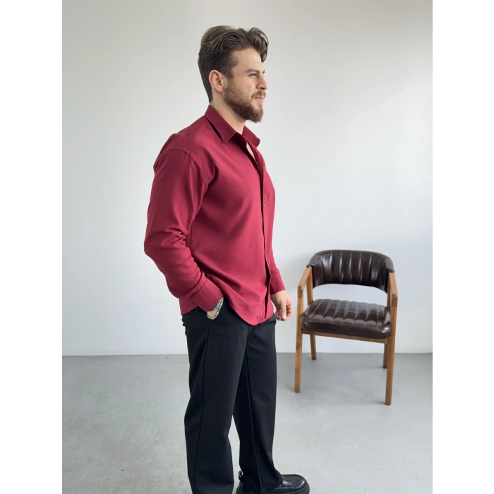 Nar Çiçeği Kışlık Modal Kumaş Gömlek