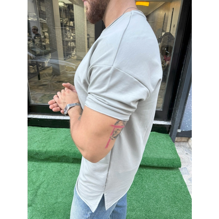 Pis Kesim Oysho Kumaş Tişört Soğuk Gri