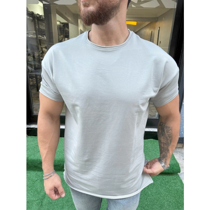 Pis Kesim Oysho Kumaş Tişört Soğuk Gri