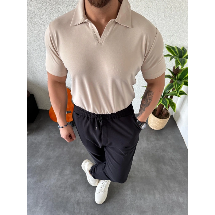 Polo Yaka Tshırt Bej