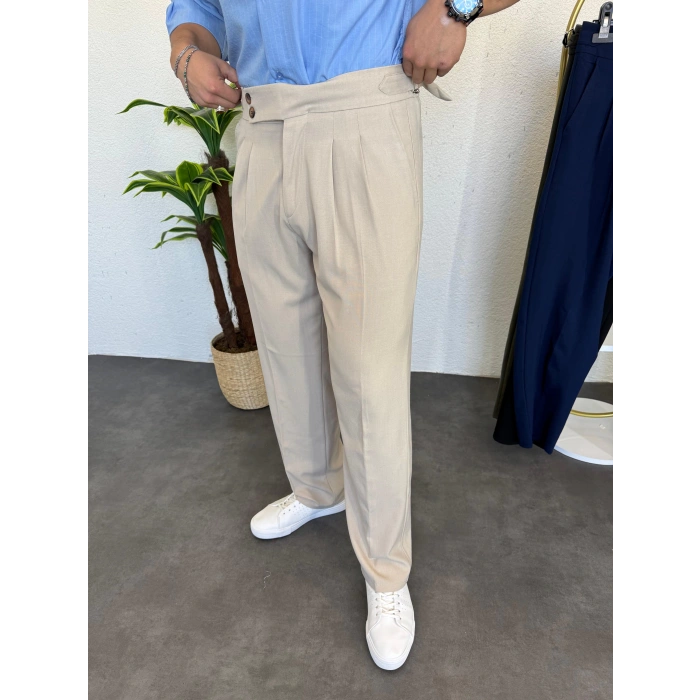 Tokalı Harvest Baggy Kumaş Pantolon Bej