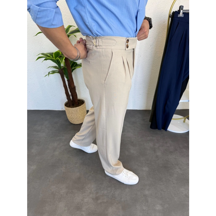 Tokalı Harvest Baggy Kumaş Pantolon Bej