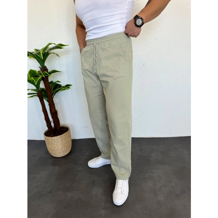 Yazlık Gabardin Kumaş Pantolon Mint Yeşili