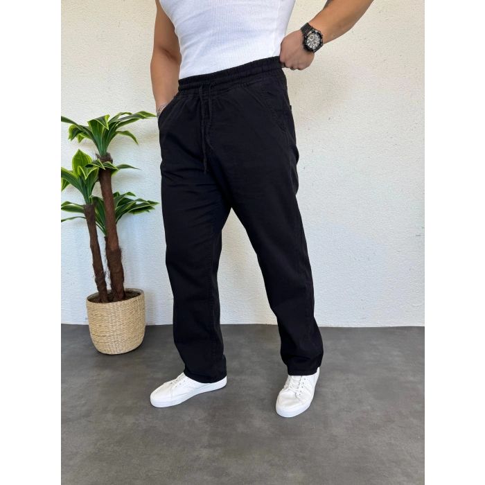 Yazlık Gabardin Kumaş Pantolon Siyah