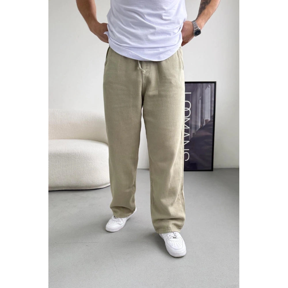 MİNT YEŞİLİ EXTRA BAGGY GABARDİN PANTOLON