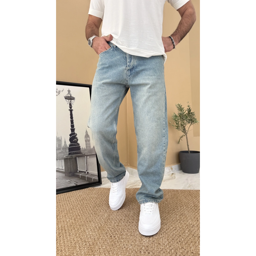 AÇIK MAVİ YIKAMALI REGULAR FİT JEAN
