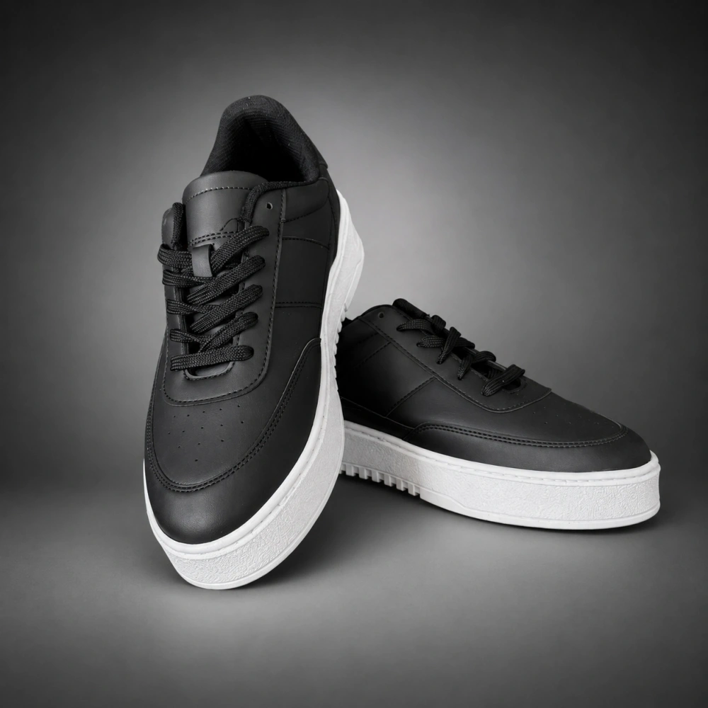 BEYAZ TABAN SİYAH BASİC SNEAKER