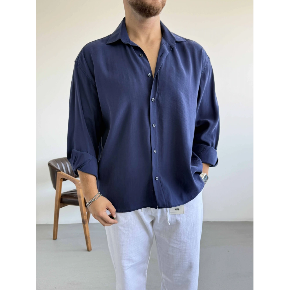 LACİVERT MODAL GÖMLEK