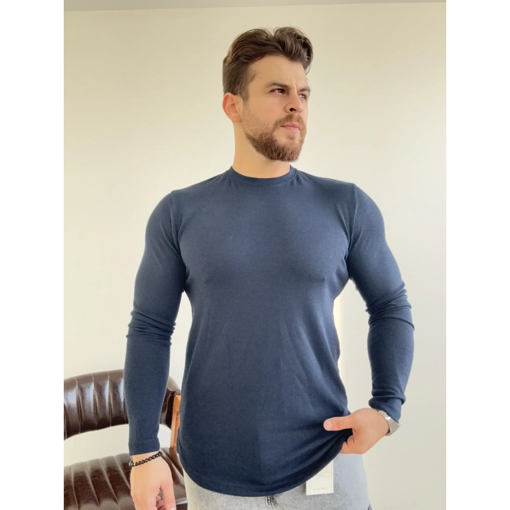 Lacivert Ovel kesim REGULER kalıp sweat