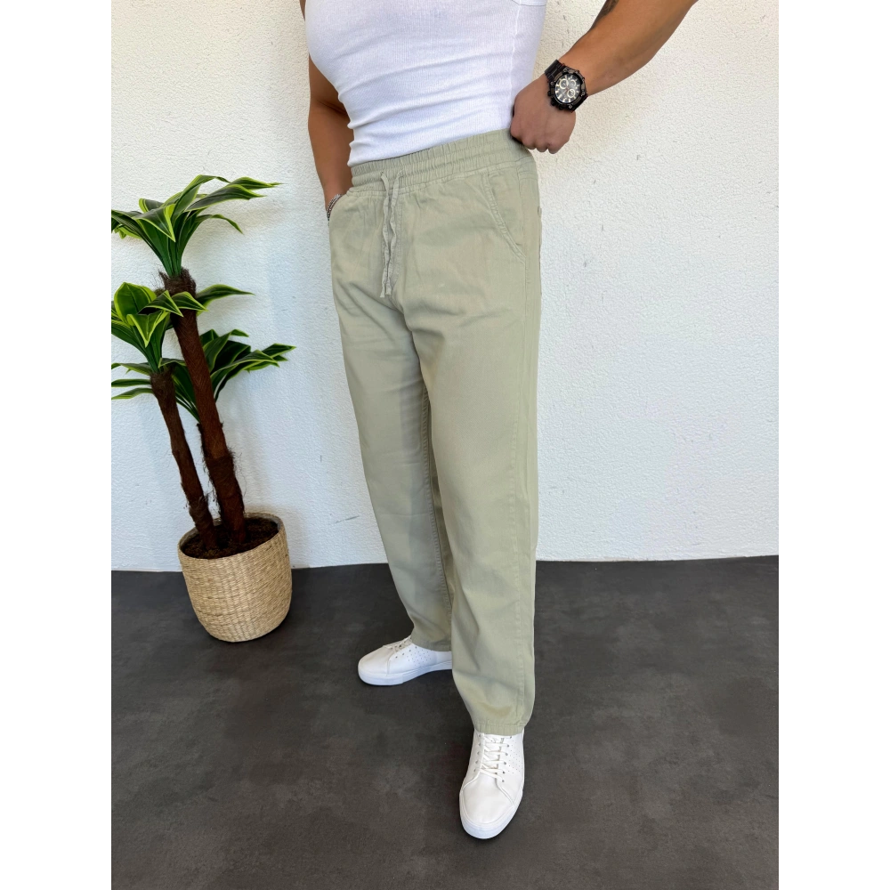 Yazlık Gabardin Kumaş Pantolon Mint Yeşili