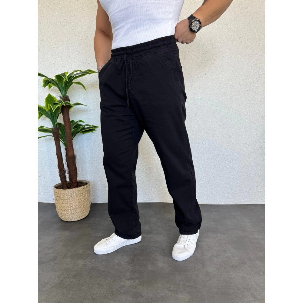 Yazlık Gabardin Kumaş Pantolon Siyah