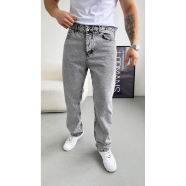 ASİT YIKAMA GRİ DENİM KOT