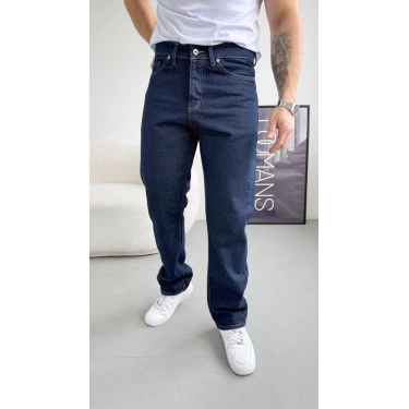 KOYU LACİVERT BAGGY KALIP DENİM KOT