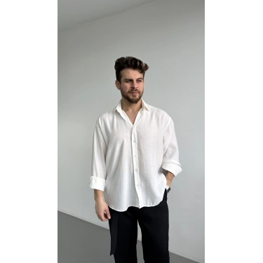 BEYAZ MODAL KUMAŞ GÖMLEK