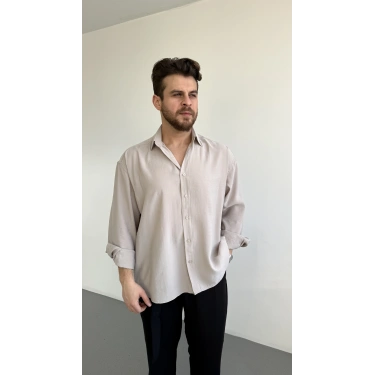 BEJ MODAL KUMAŞ GÖMLEK