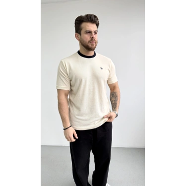 BEJ HAVLU KUMAŞ 90S REGULER KALIP TİŞÖRT