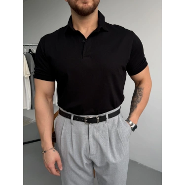 SİYAH PREMİUM POLO YAKA TİŞÖRT