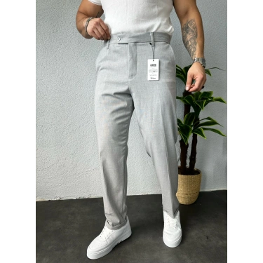 Boyfriend Kumaş Pantolon Gri