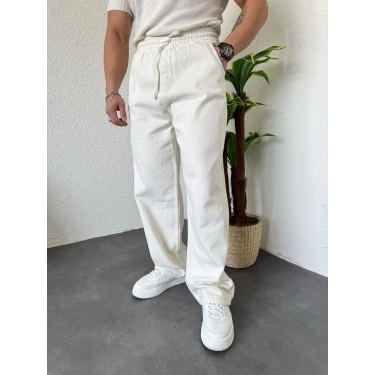 Extra Baggy Pantolon Ekru