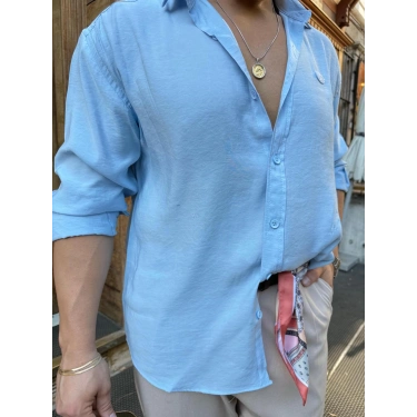 Giesto Modal Kumaş Gömlek Bebe Mavi