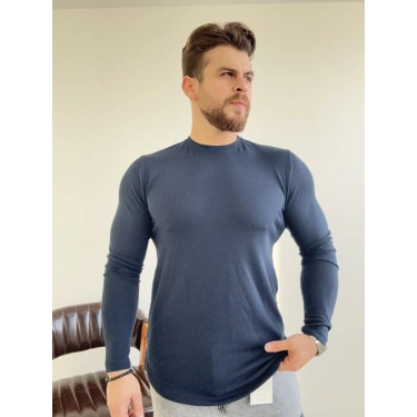 Lacivert Ovel kesim REGULER kalıp sweat