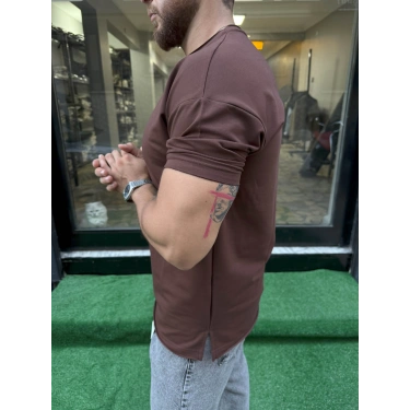 Pis Kesim Oysho Kumaş Tişört Kahverengi