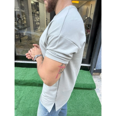 Pis Kesim Oysho Kumaş Tişört Soğuk Gri