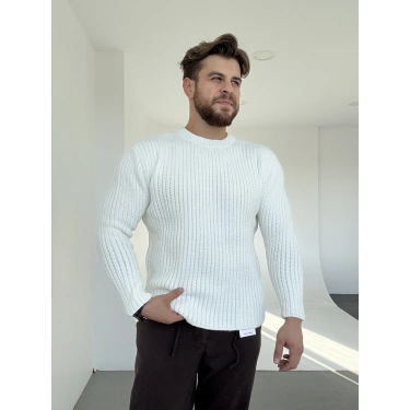 Reguler Kalıp Kazak Beyaz