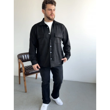 Süet Gömlek Siyah