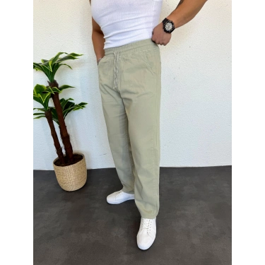Yazlık Gabardin Kumaş Pantolon Mint Yeşili