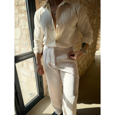 Modal Kumaş Pileli Baggy Taş Gri