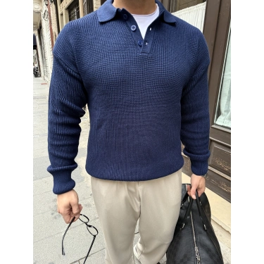 Polo Yaka Kazak Lacivert