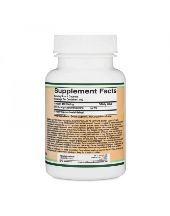 Double Wood DHEA 100 mg 180 Kapsül