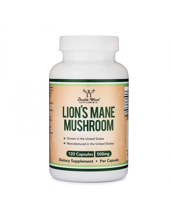 Double Wood Lion’s Mane Mushroom 500 mg 120 Kapsül