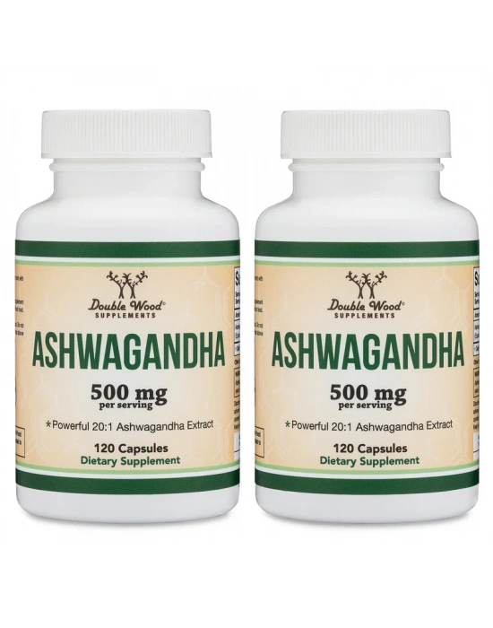 Double Wood Ashwagandha 500 mg 120 Kapsül