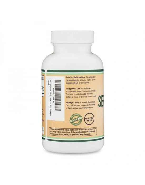 Double Wood Serrapeptase 240,000 SPU 120 Kapsül