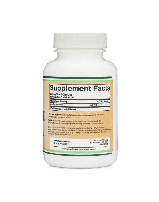 Double Wood Beta Ecdysterone 500 mg 120 Kapsül