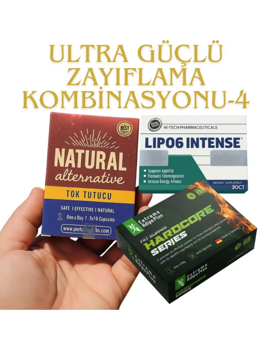 NATURAL ALTERNATIVE & ADİPO HARDCORE SERİES & LIPO6 İNTENSE (30 GÜNLÜK)