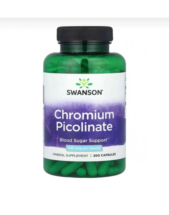 SWANSON CHROMİUM PİCOLİNATE 200 MG 200 KAPSÜL