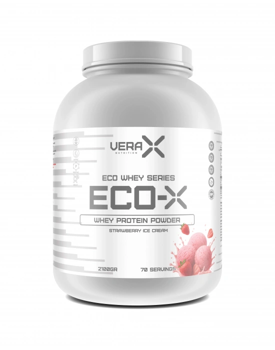 VERA-X NUTRITION ECO WHEY SERIES ECO-X STRAWBERRY ICE CREAM | 3000 GR | 70 SERVİS