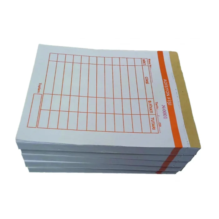 A6 Adisyon 10cilt 100 Yaprak 10x14 ebat 1 hamur Kağıt Numaralı