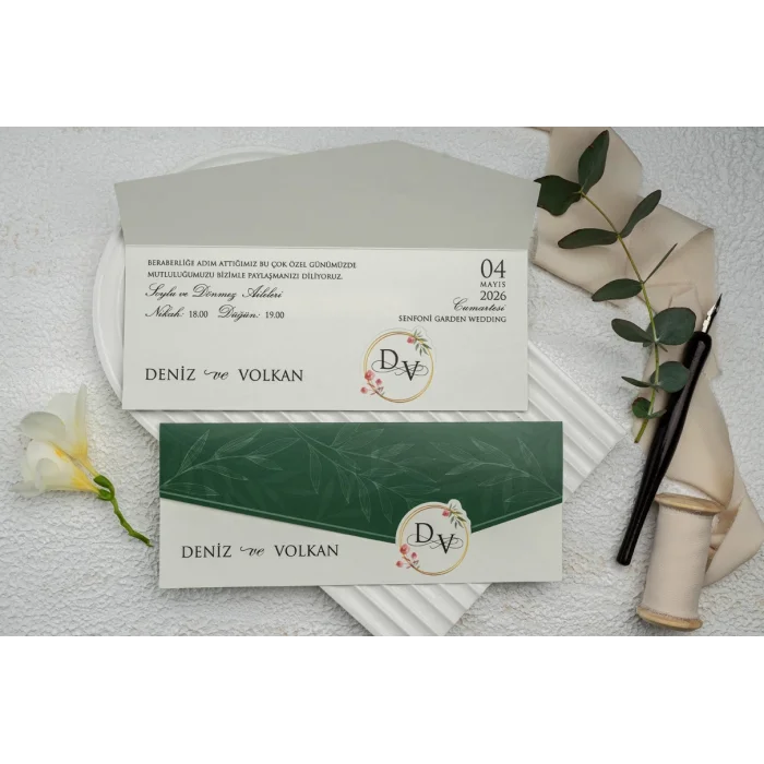 Ekonom Düğün Davetiyesi 9177